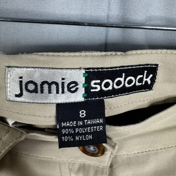 Jamie Sadock Women's Khaki Zip Pocket Pleated Front Shorts Size 8 Golf - Picture 3 of 6